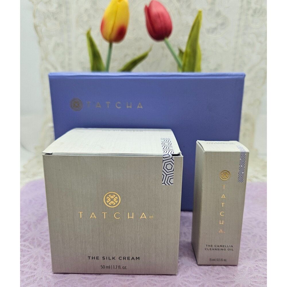 Tatcha Silk Cream 1.7oz  with  Cleansing Oil 15ml New In Box
